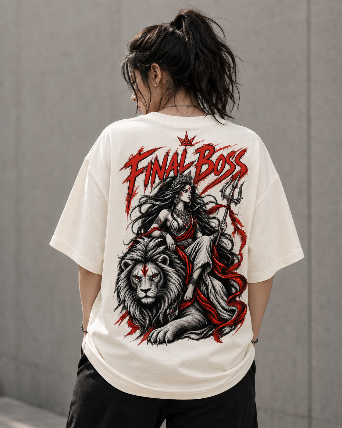 FINAL BOSS — Oversized Graphic T-Shirt | 100% cotton