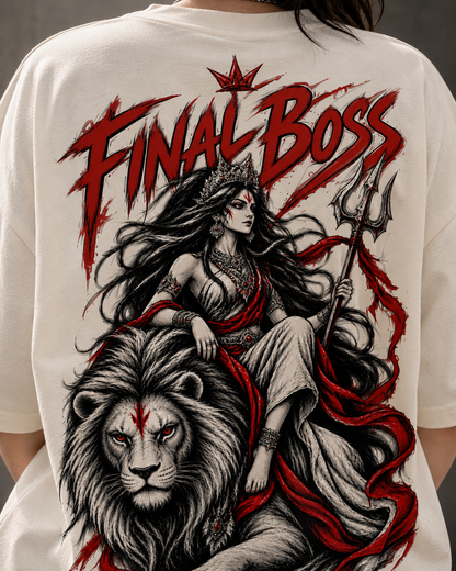 FINAL BOSS — Oversized Graphic T-Shirt | 100% cotton
