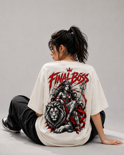 FINAL BOSS — Oversized Graphic T-Shirt | 100% cotton