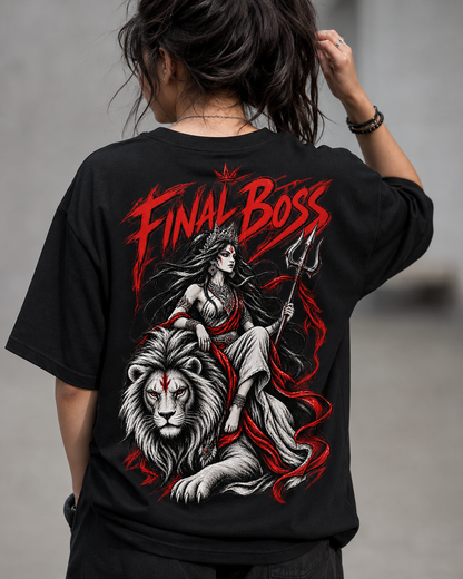 FINAL BOSS — Oversized Graphic T-Shirt | 100% cotton