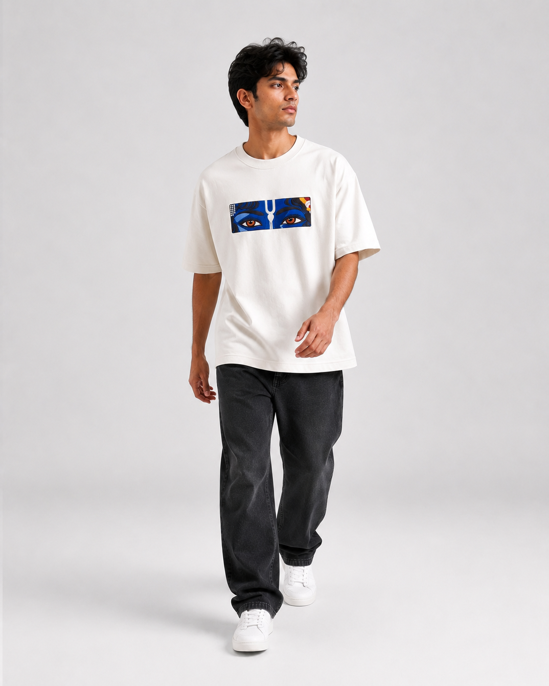 Divine Eyes Graphic Oversized T-Shirt | 100% Cotton