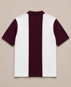 Men's Premium Striped Quarter-Zip Knit Polo T-Shirt