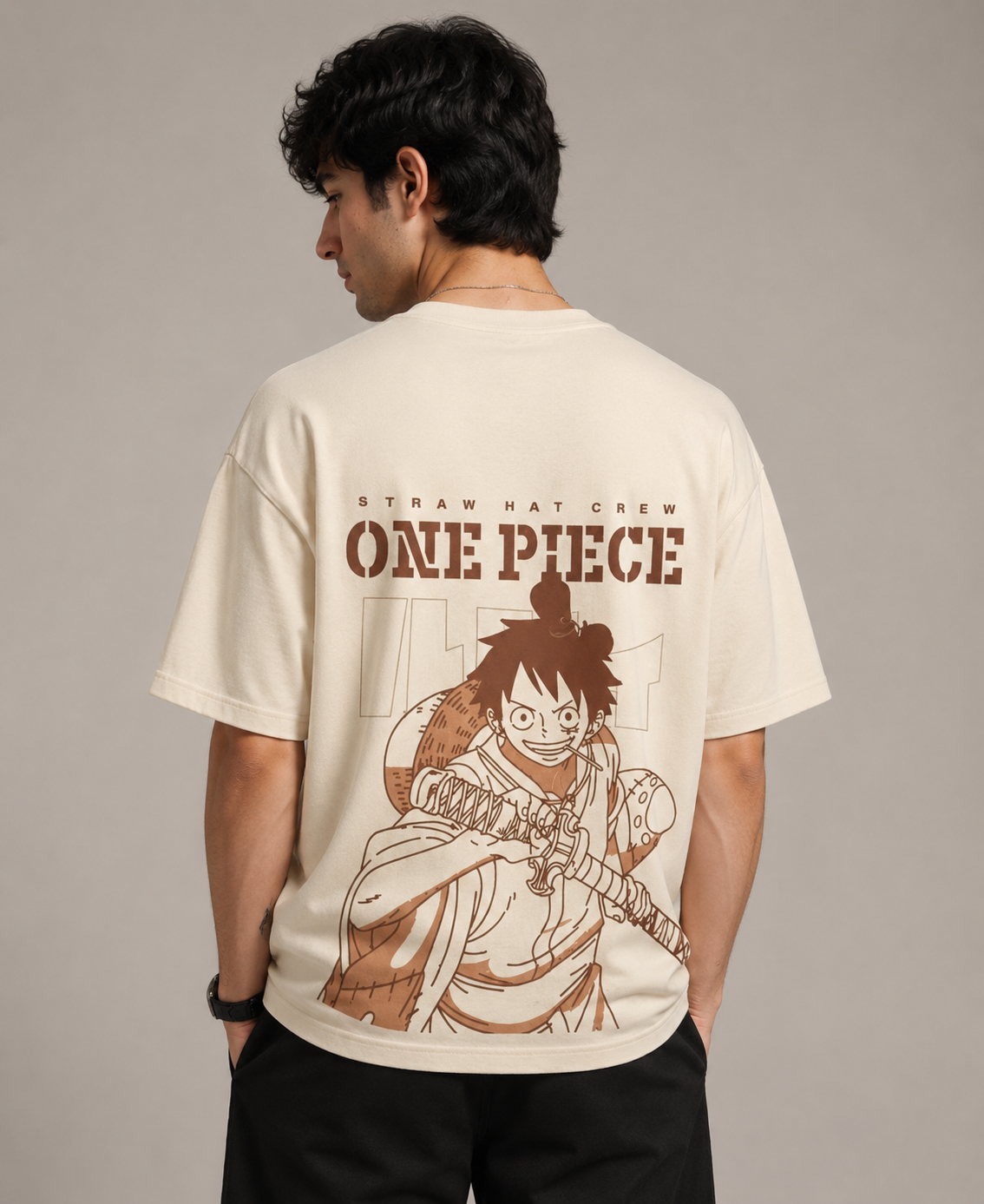 Oversized anime T shirts for Men back printed anime
