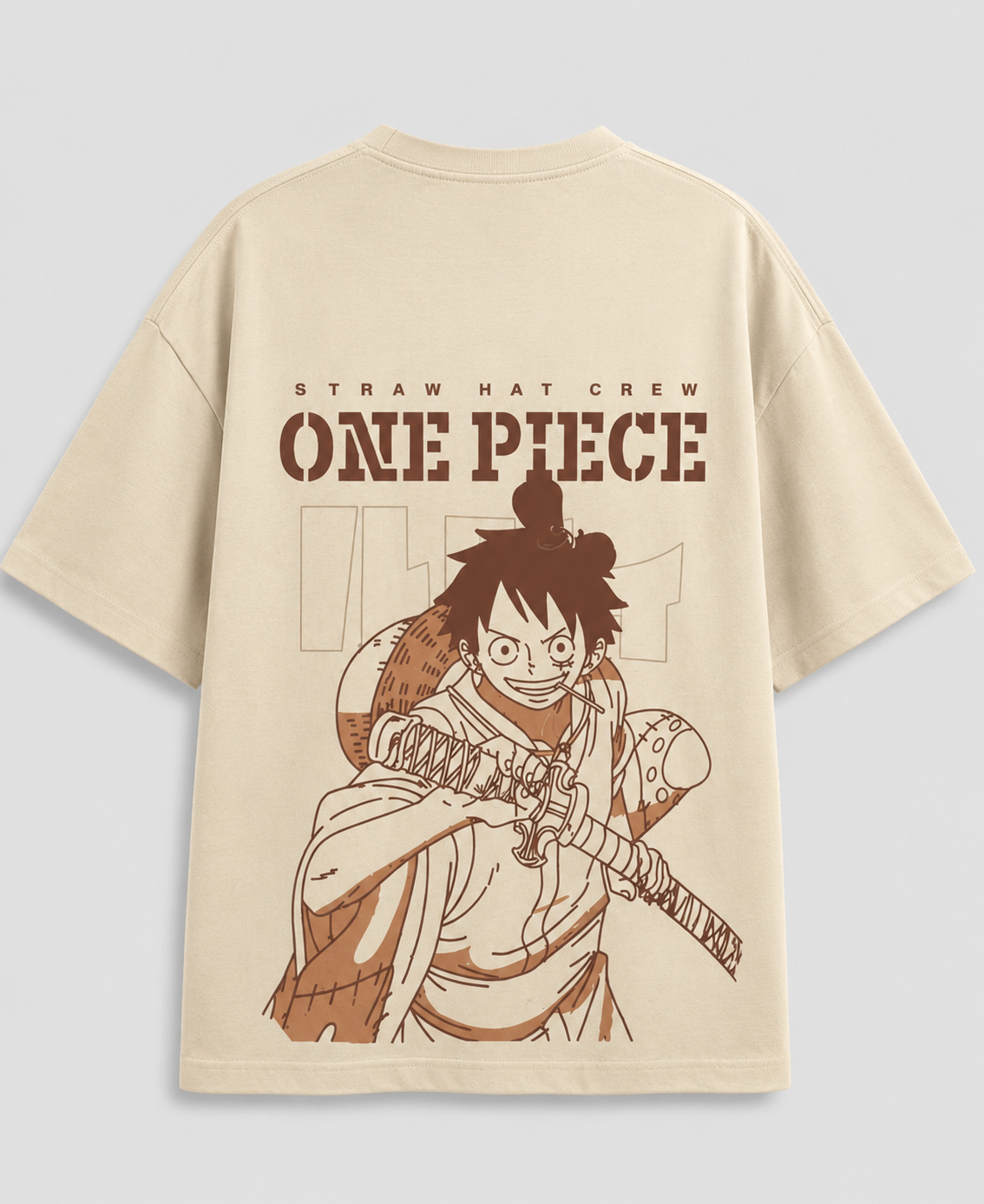 Oversized anime T shirts for Men back printed anime