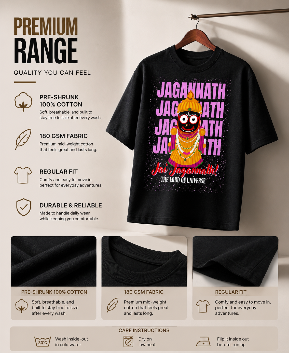 Kid's Jai Jagannath T-Shirt 100% cotton