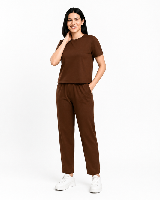 Women's Premium Cotton Co-Ord Set | Relaxed Fit Everyday Lounge Wear
