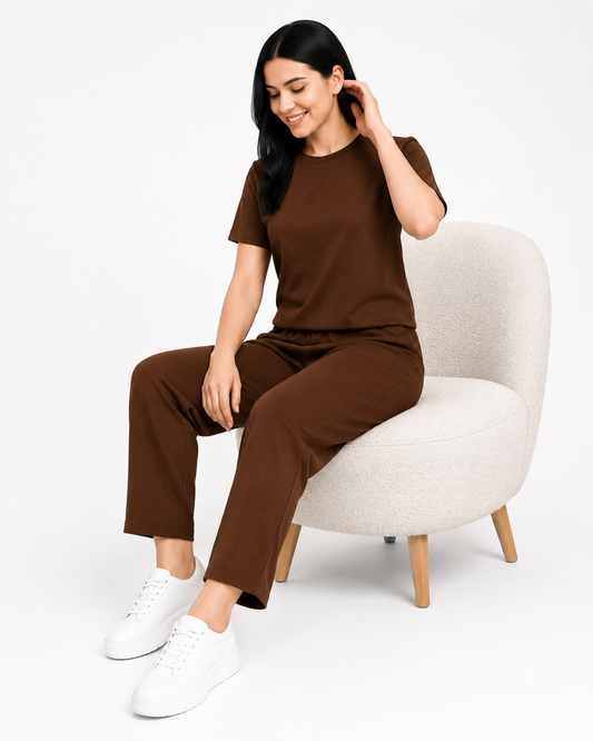 Women's Premium Cotton Co-Ord Set | Relaxed Fit Everyday Lounge Wear