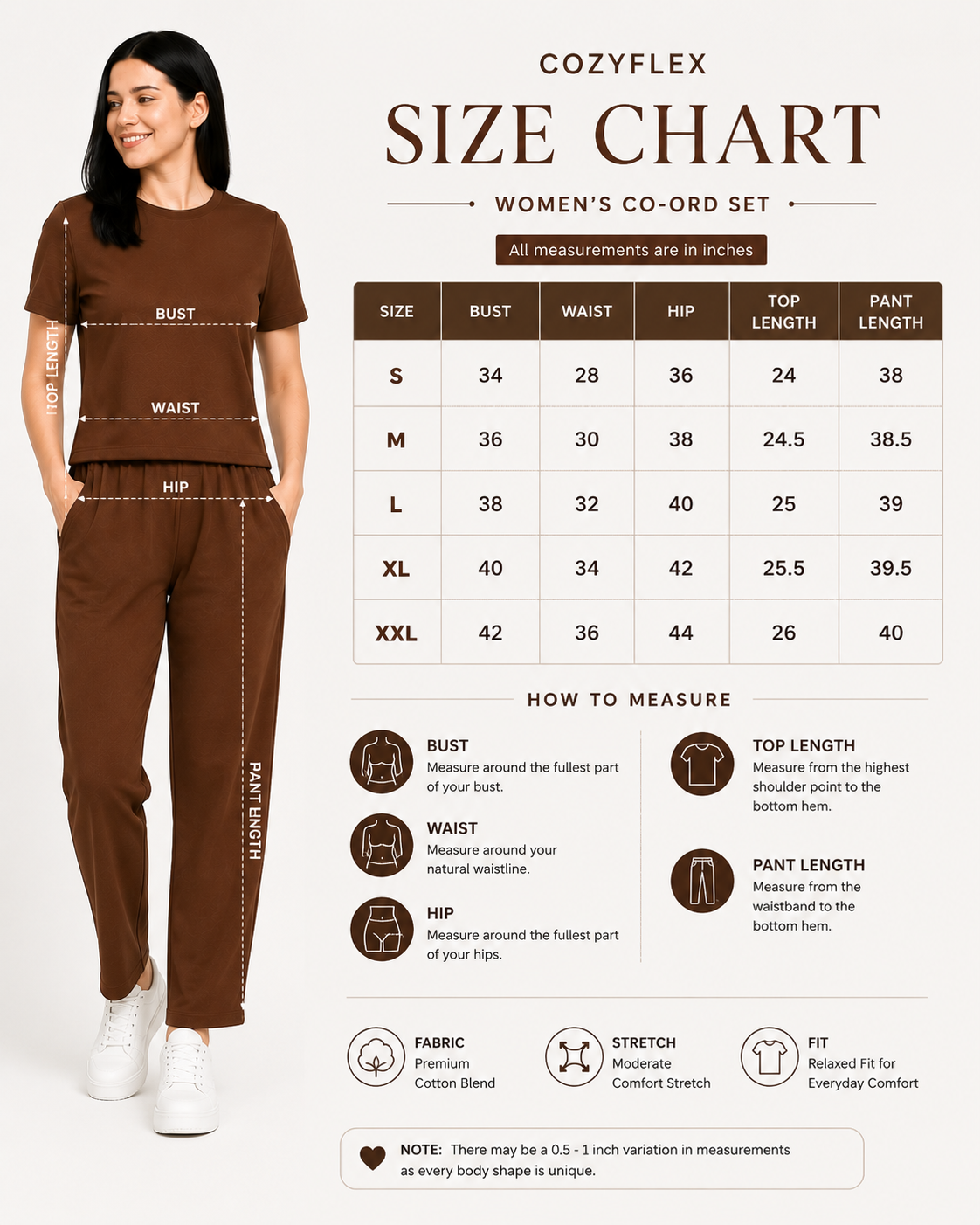 Women's Premium Cotton Co-Ord Set | Relaxed Fit Everyday Lounge Wear