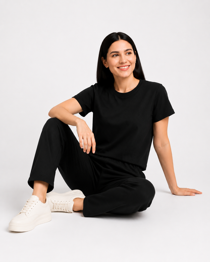 Women's Premium Cotton Co-Ord Set | Relaxed Fit Everyday Lounge Wear
