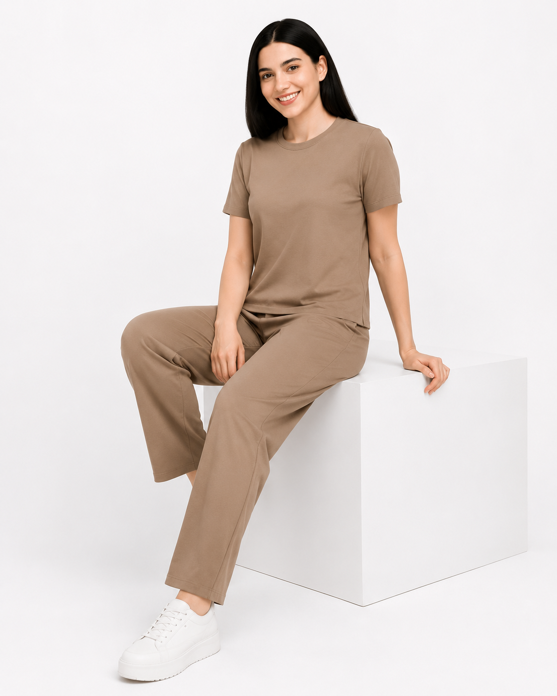 Women's Premium Cotton Co-Ord Set | Relaxed Fit Everyday Lounge Wear