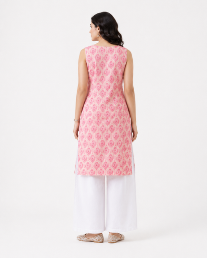 Women's Premium Printed Straight Kurta with Palazzo Set | Comfortable Ethnic Wear