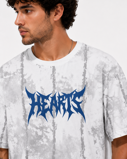 Oversized Acid Wash Graphic Tee for Men