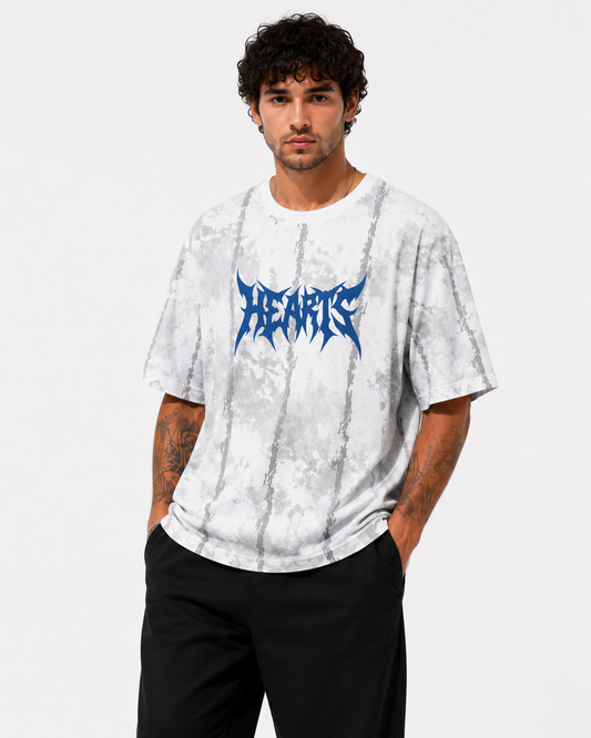 Oversized Acid Wash Graphic Tee for Men