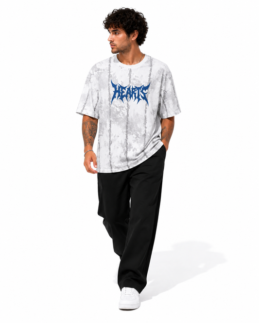 Oversized Acid Wash Graphic Tee for Men