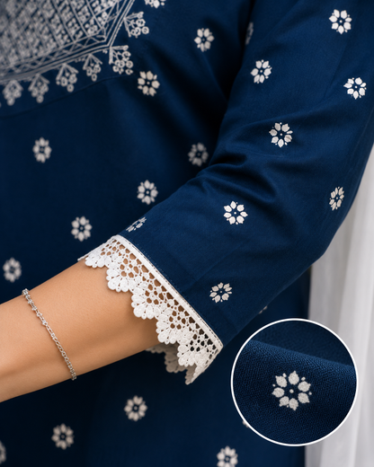 Women's Embroidered Kurta Pant & Dupatta Set | Elegant Ethnic Wear for Casual, Office & Festive Look