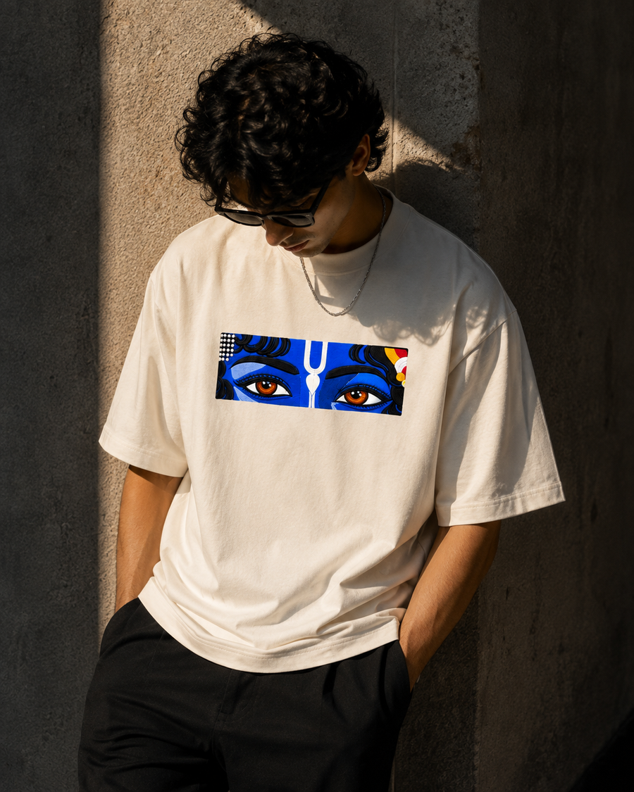 Divine Eyes Graphic Oversized T-Shirt | 100% Cotton