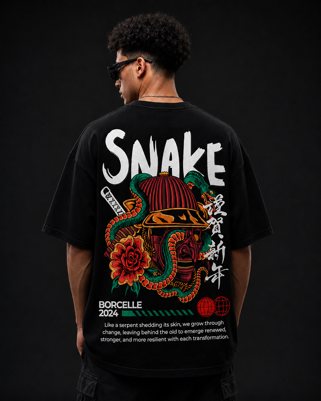 Graphical Oversized T-Shirt for Men | 240 GSM 100% Cotton