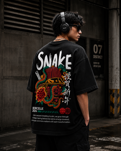 Graphical Oversized T-Shirt for Men | 240 GSM 100% Cotton