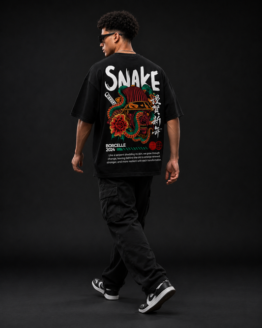 Graphical Oversized T-Shirt for Men | 240 GSM 100% Cotton