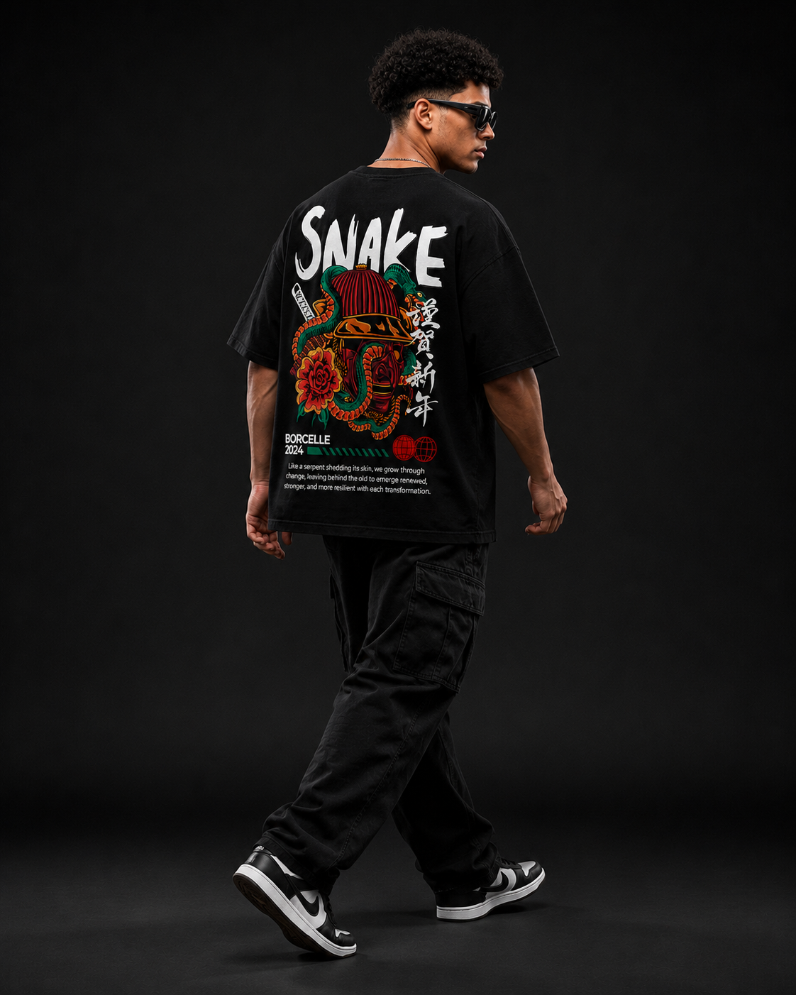 Graphical Oversized T-Shirt for Men | 240 GSM 100% Cotton