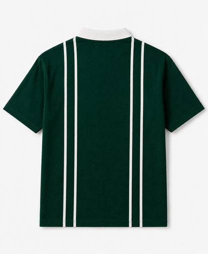 Men Polo Neck Zipper Half Sleeves Tshirt