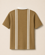 Men Polo Neck Zipper Half Sleeves Tshirt