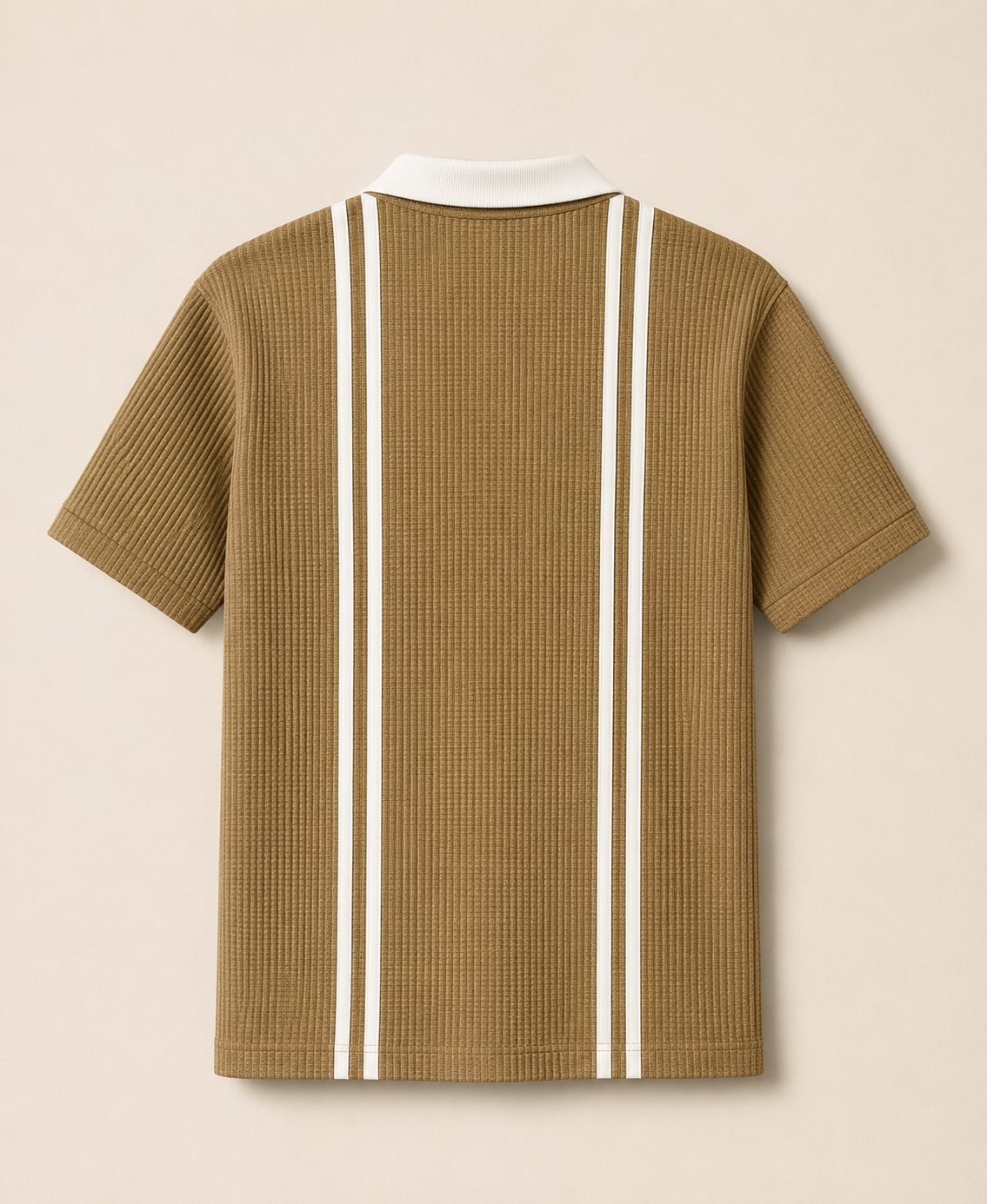 Men Polo Neck Zipper Half Sleeves Tshirt