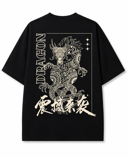 Japanese Dragon Oversized T-Shirt for Men & Women | 240 GSM 100%Cotton