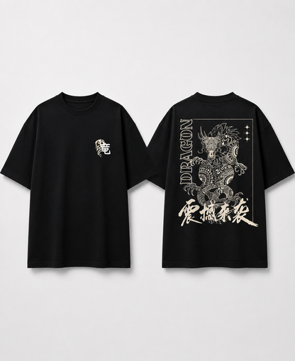 Japanese Dragon Oversized T-Shirt for Men & Women | 240 GSM 100%Cotton