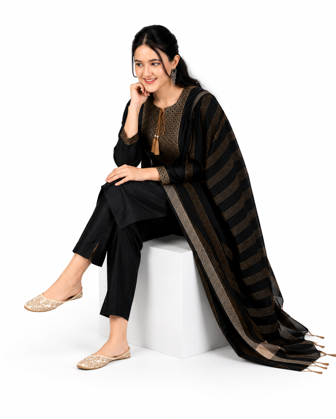 Women's Premium Kurta Pant Dupatta Set | Soft Cotton Blend Ethnic Suit for Festive & Casual Wear