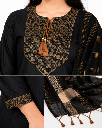 Women's Premium Kurta Pant Dupatta Set | Soft Cotton Blend Ethnic Suit for Festive & Casual Wear